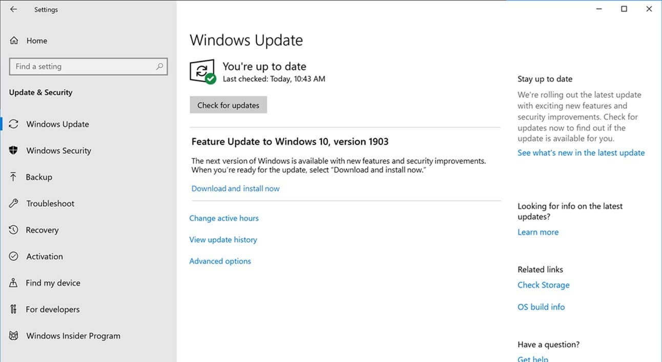 Check for Windows Updates