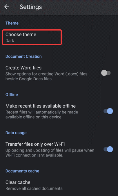 Choose Theme