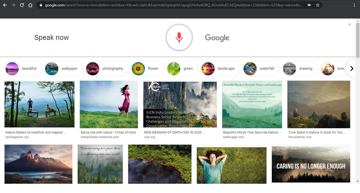 How to search images with voice search