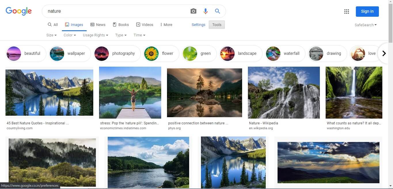 How to use Google image search tools