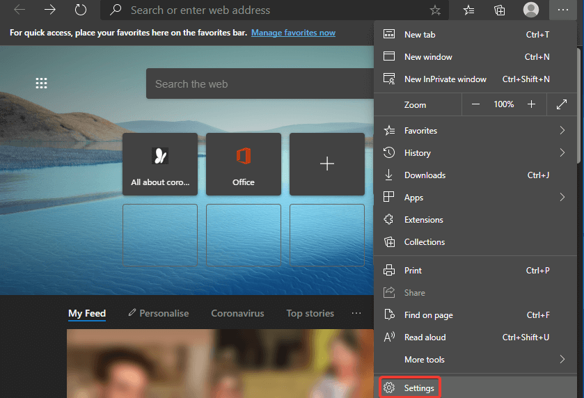 Microsoft Edge browser