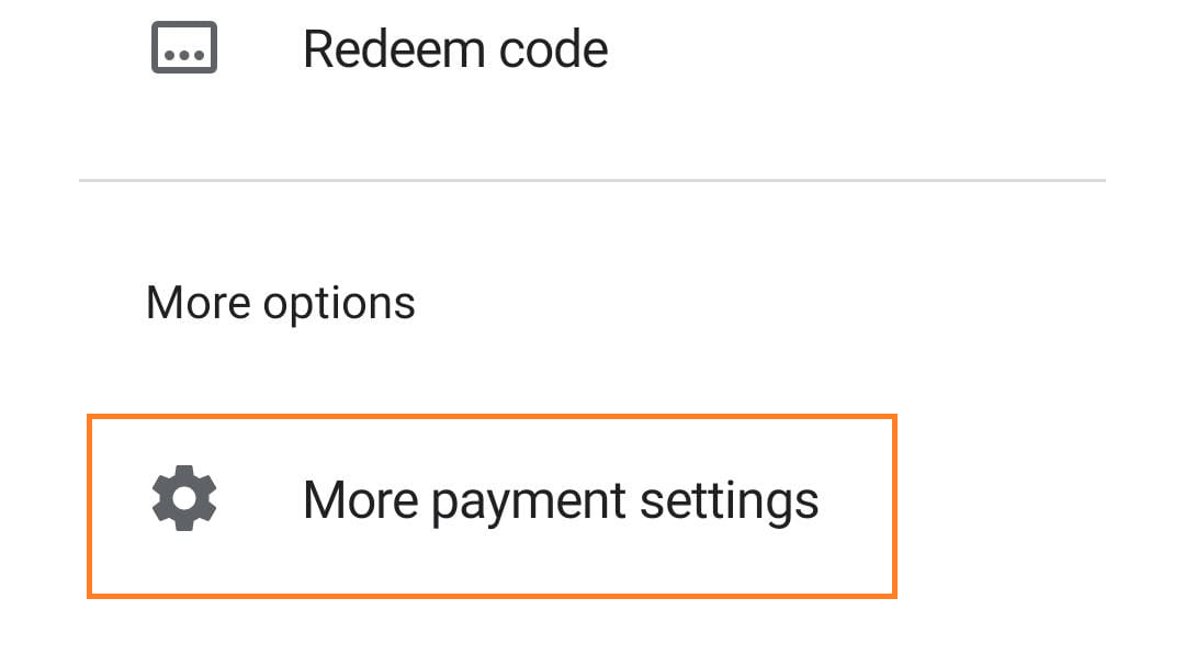 More Payment Settings