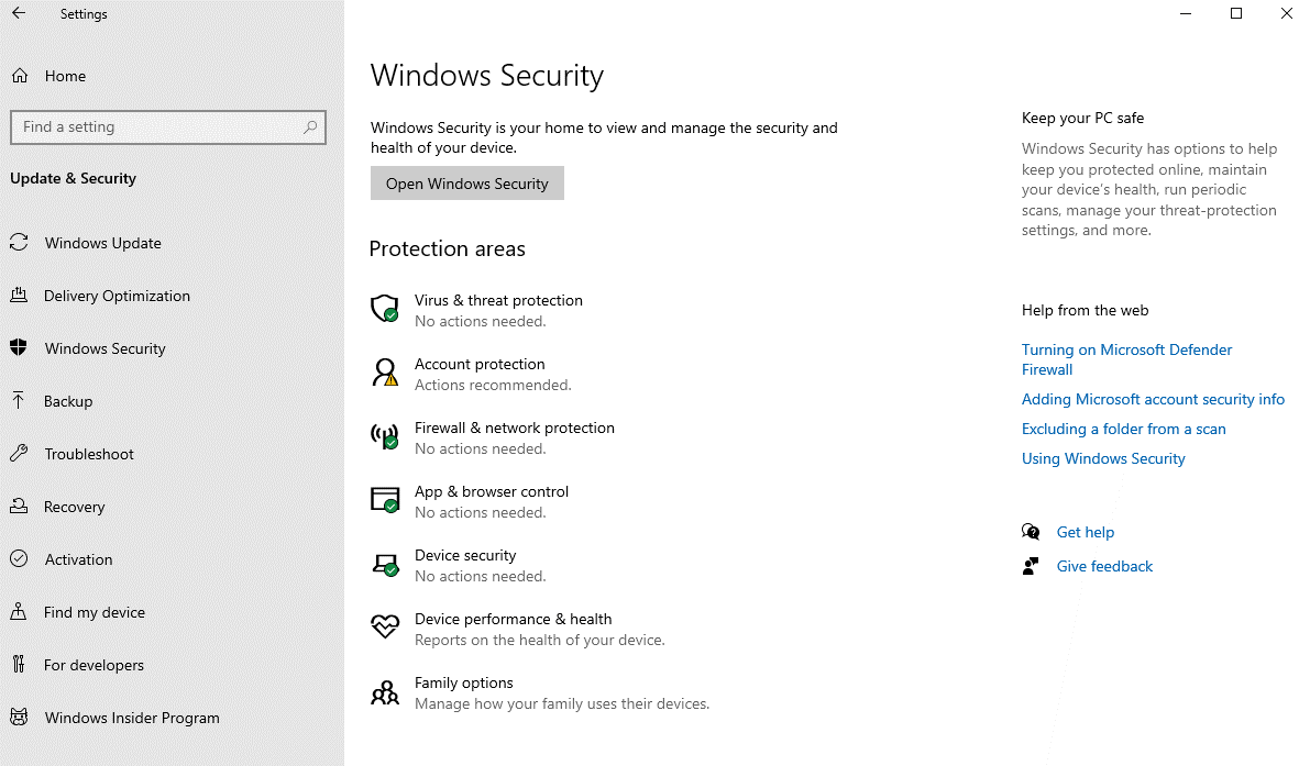Open windows security