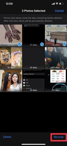 Recover Deleted photos