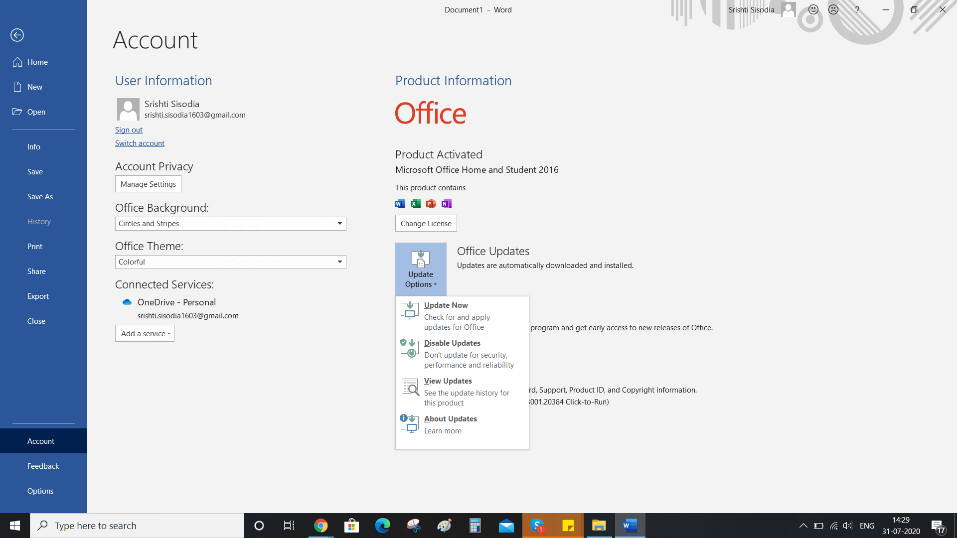 update now ms office
