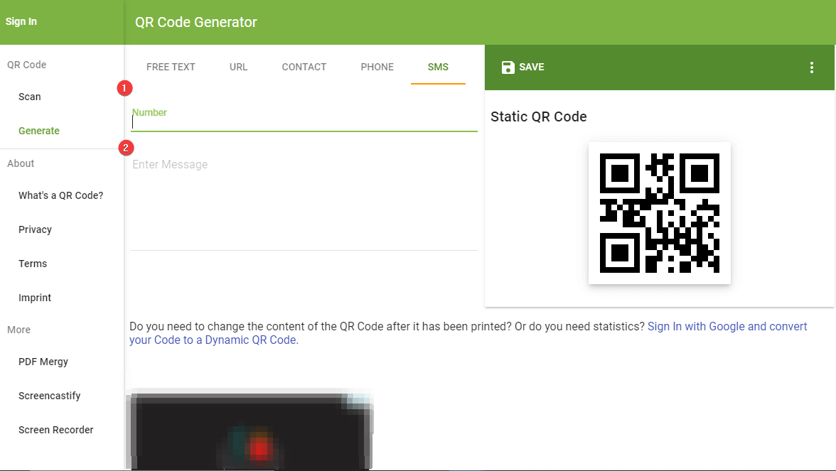 Send Messages with QR Codes