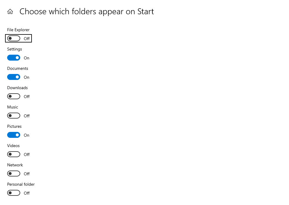 Start menu