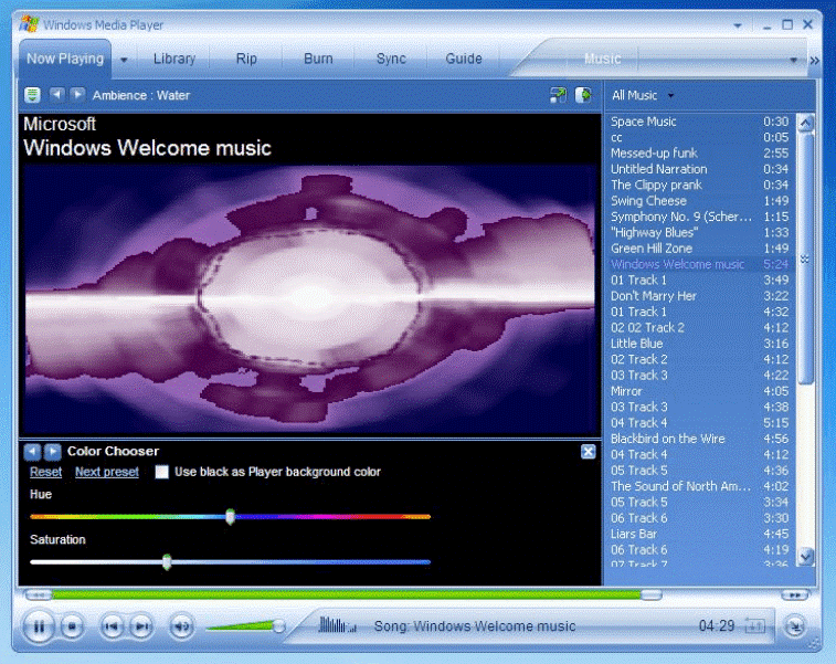Windows media player