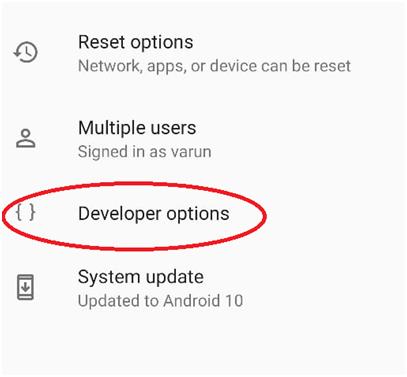 check all option on android