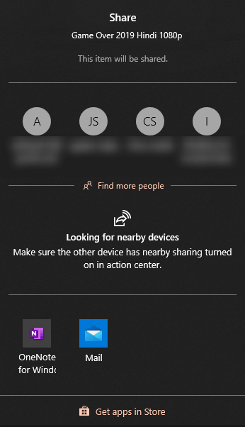 nearby sharing devices