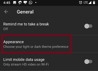 Enable YouTube Dark