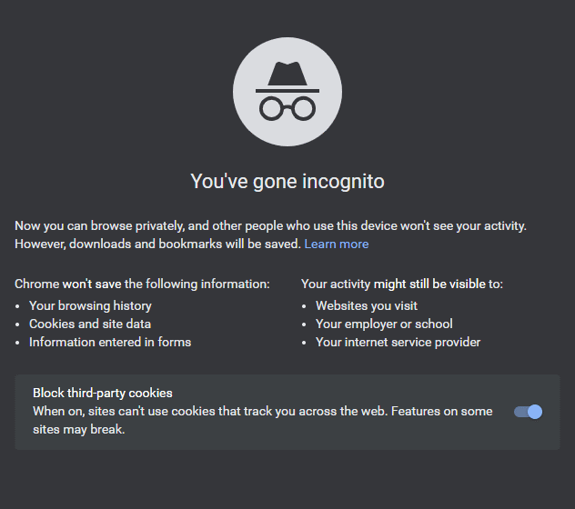 Incognito mode