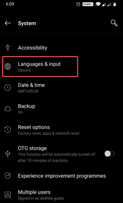 Language and Input