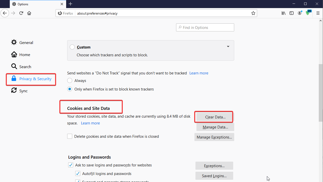 Privacy and Security - Firefox Mozilla