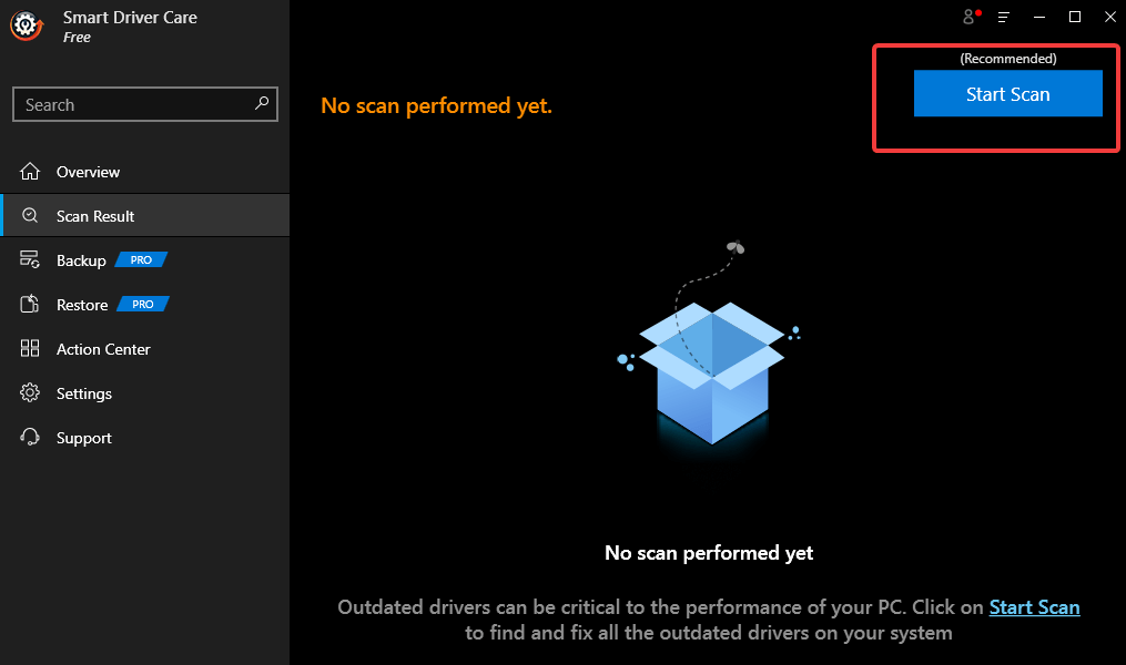 Smart Driver Care- Start Scan