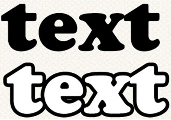 how to outline text