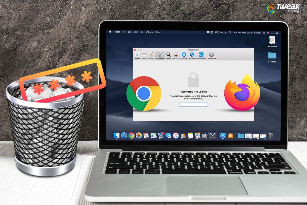 delete saved password on mac