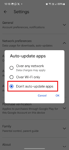 Auto update apps