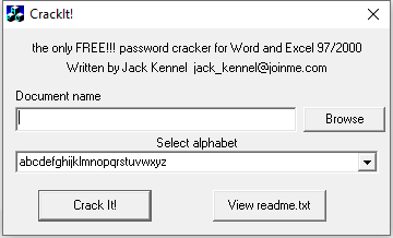 CrackIt - Tool to Recover Password