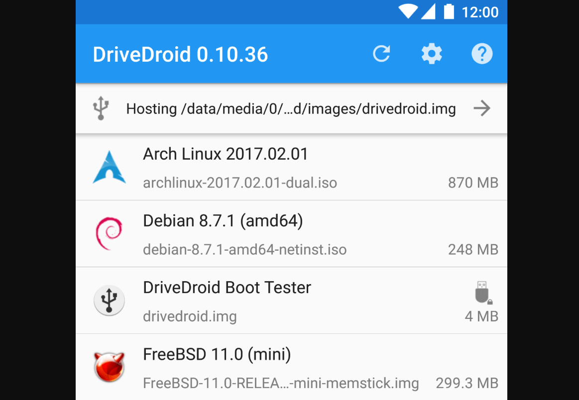Download & Launch DriveDroid