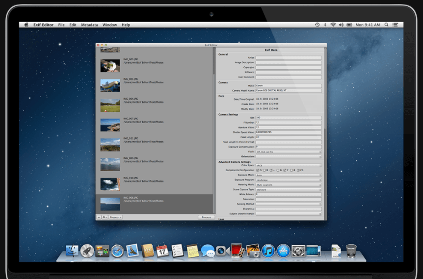 Exif Editor for mac
