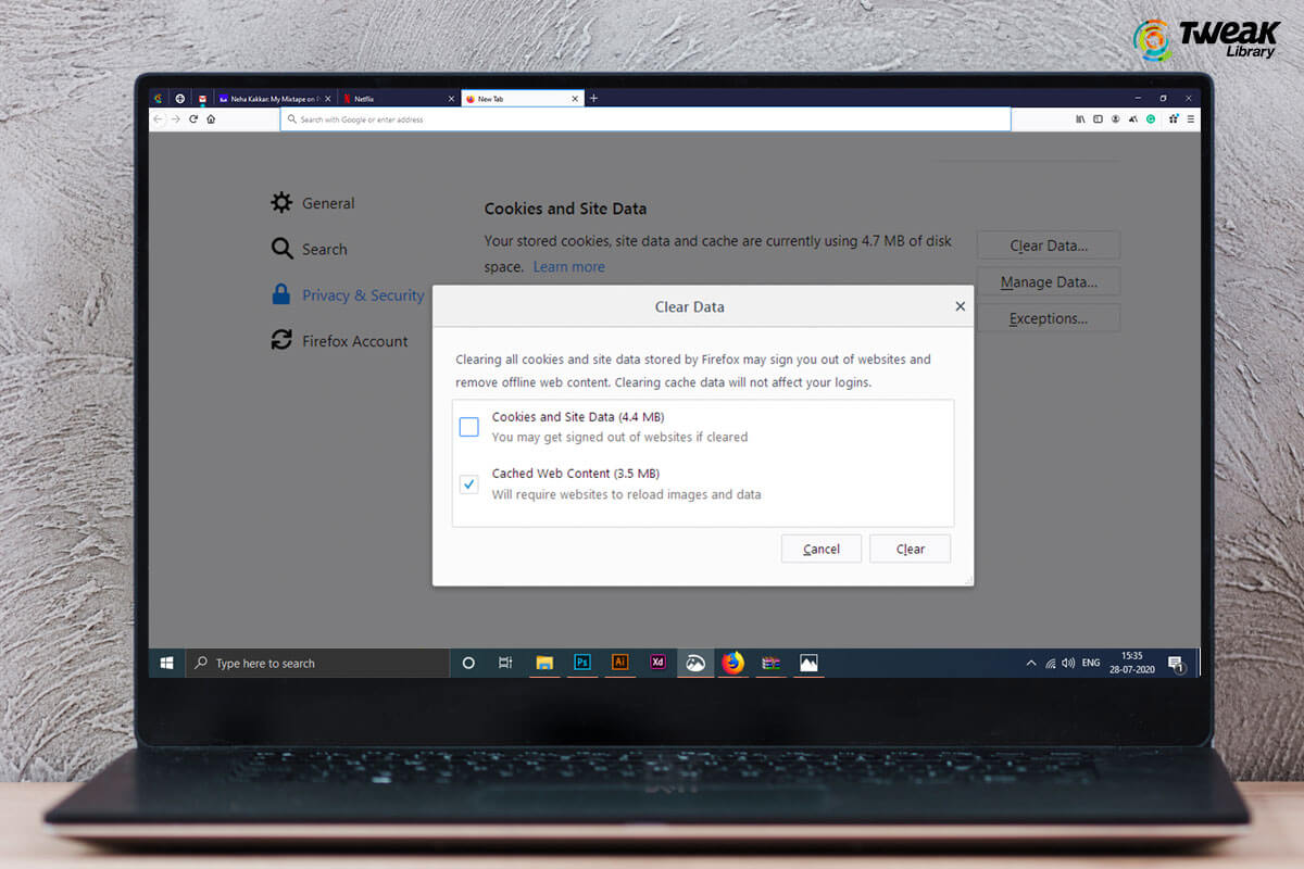 How to clear cache on Firefox
