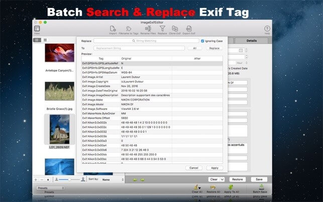 Image Exif Editor for mac