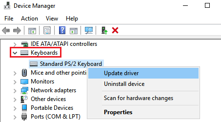 Update Keyboard Drivers