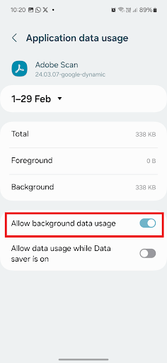 data usage