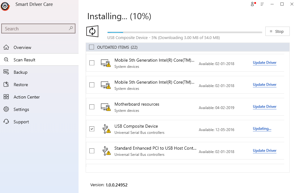 Install Outdated drivers