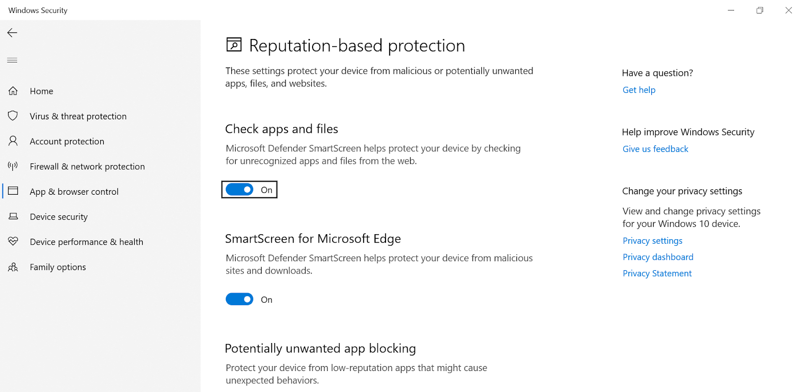 Reputation based protection