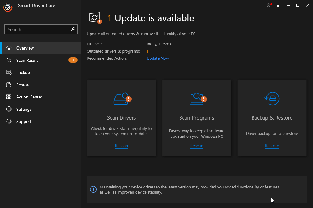 Smart Driver Care - Update Is Available