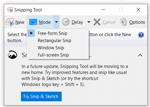 Snipping Tool Windows