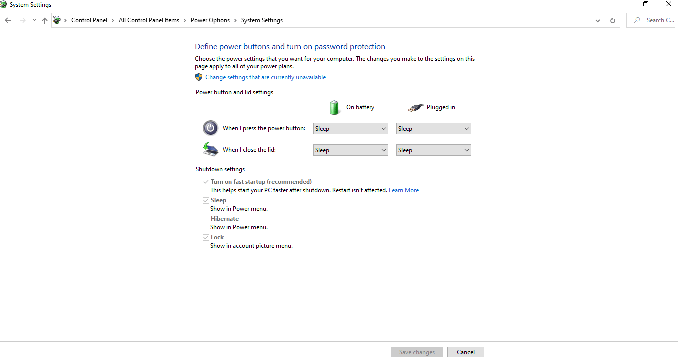 Switch Off The Hibernation Feature