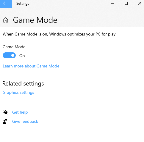 Turn On Game Mode