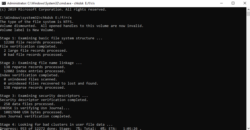 Use CHKDSK To Fix Soft Bad Sectors