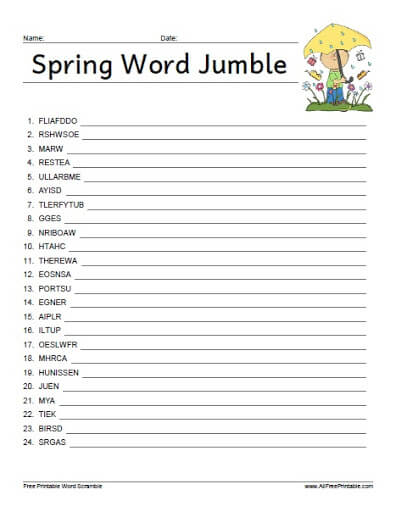 Word jumble