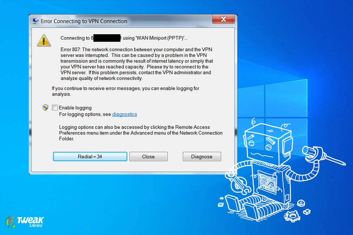 How To Fix VPN Error 807 In Windows 10?