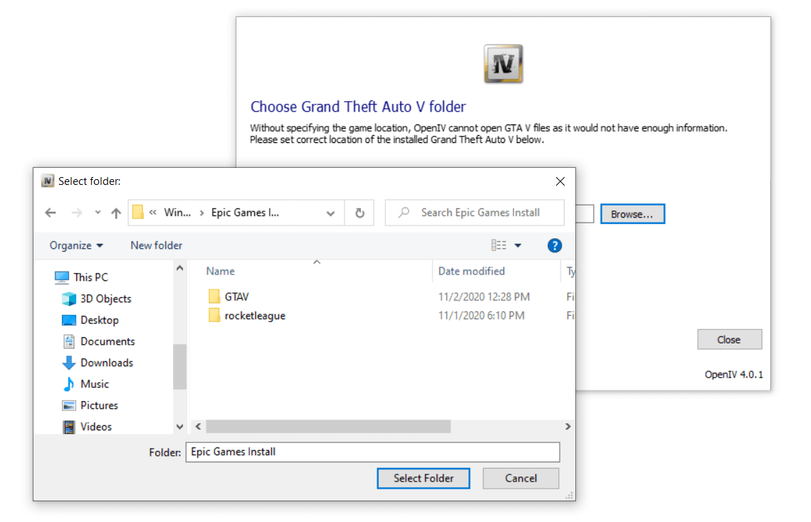 Auto v folder