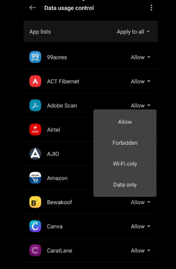Data control