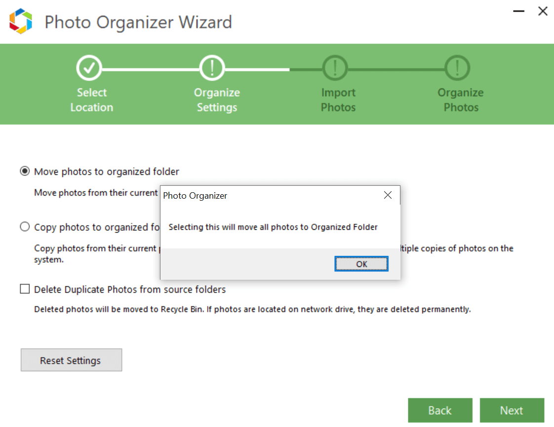 Move photos to organized folder