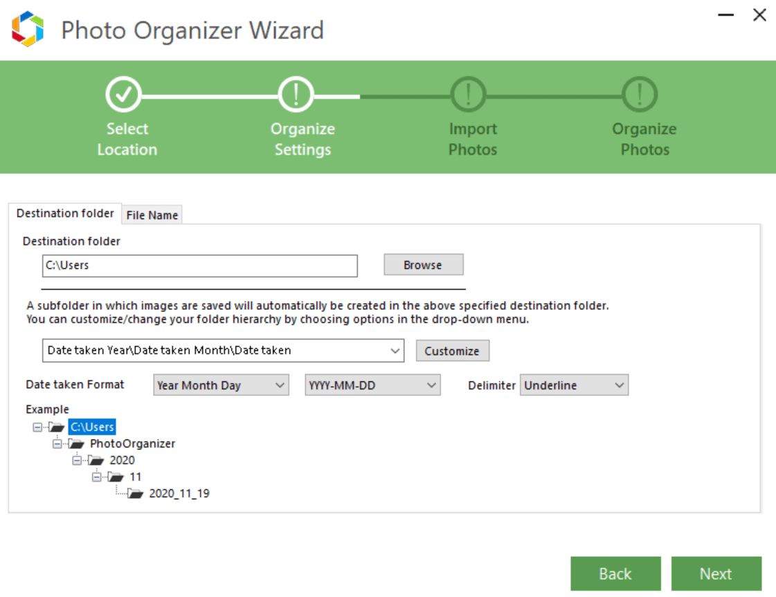 Photos organizer software