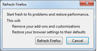 Refresh Firefox