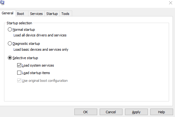Selective Startup