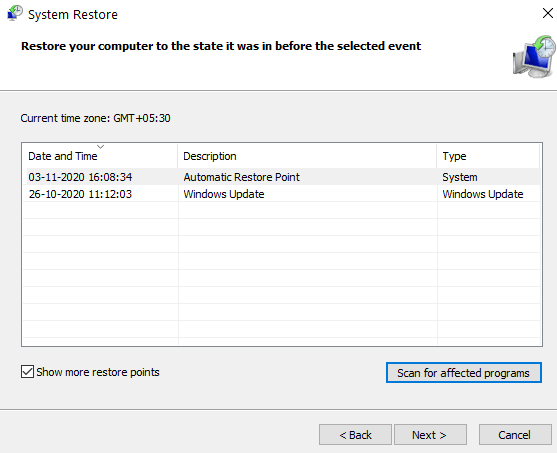 System Restore