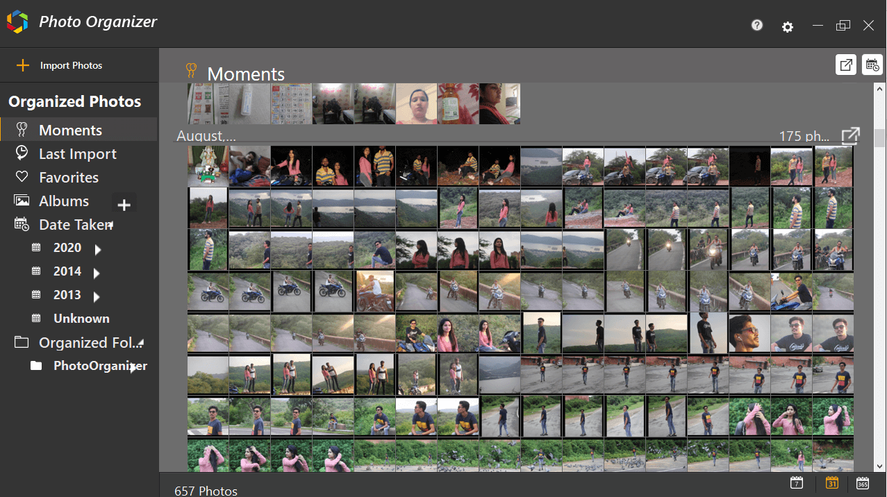 organize photos
