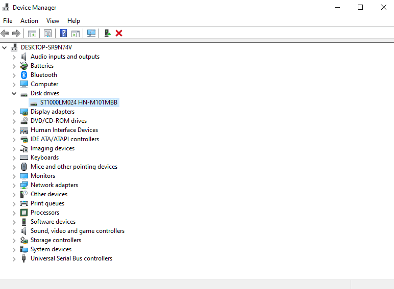 Device Manager - HDD manufacturer Tools