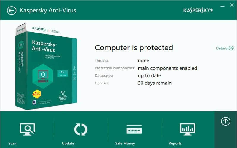 Kaspersky Anti-virus Malware Protection