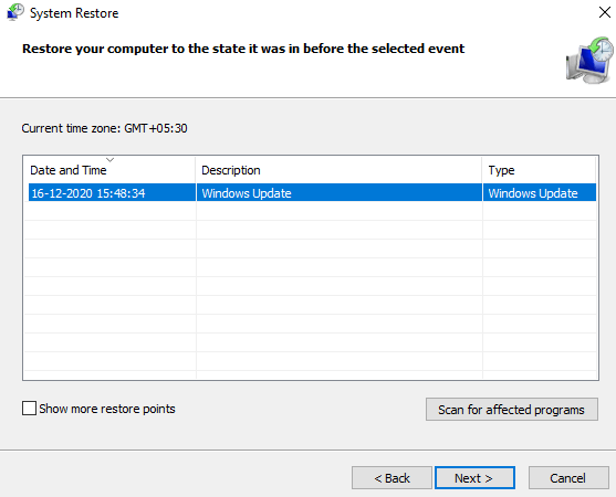 Perform a System Store