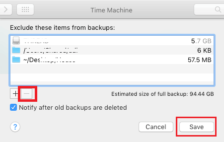 Remove any item from excluded Liste